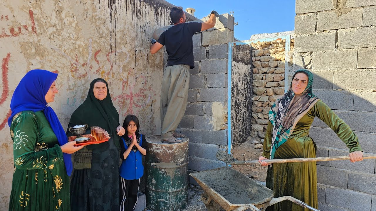Razia and Polak, trying to build their own shelter, a homeless mother and daughter