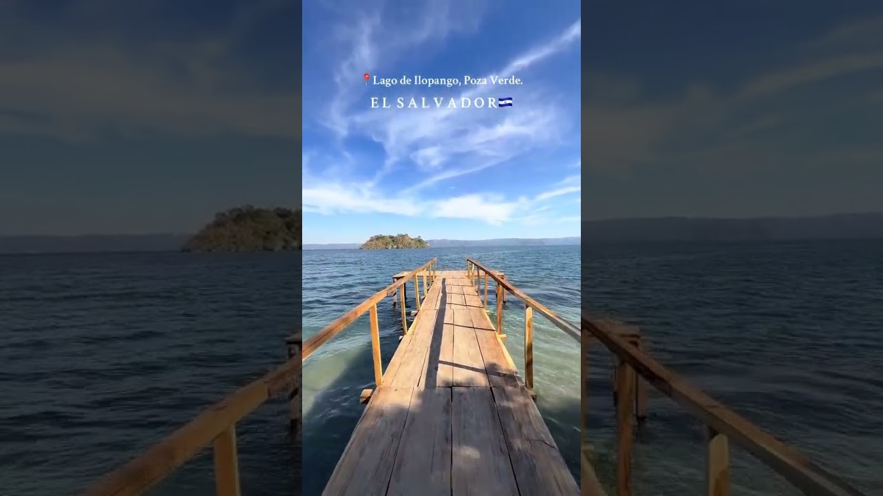 Poza verde lago de Ilopango en El Salvador 🇸🇻 😎