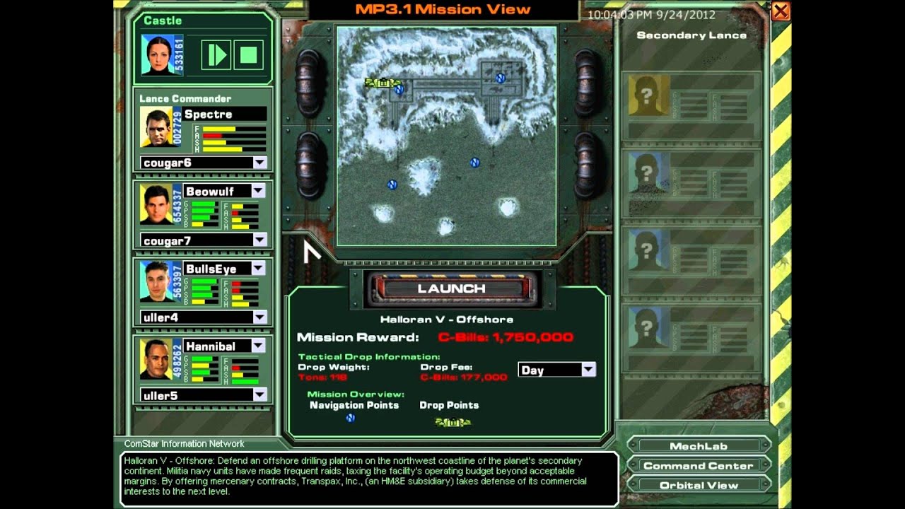 MechWarrior 4: Mercenaries (Davion/Noble) - Halloran V - Offshore