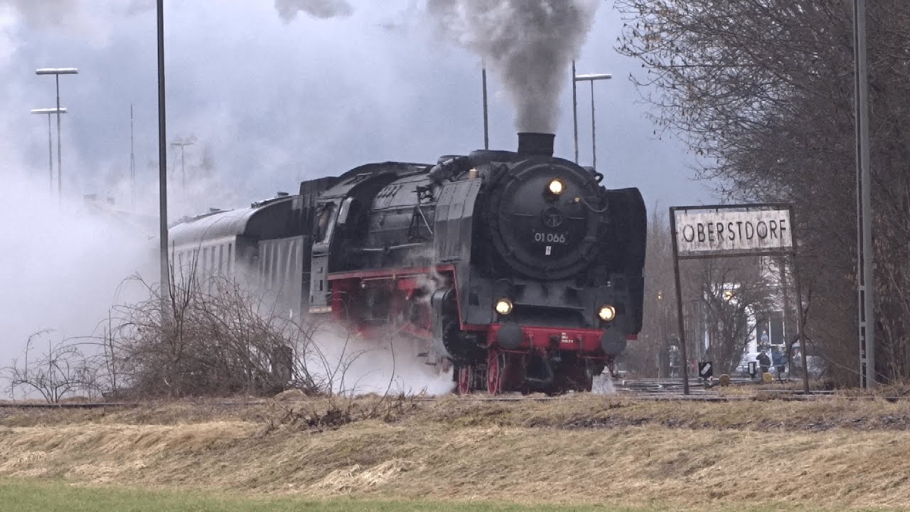 01 066 mit Dampf-Sonderzug || Trainspotting im Allgäu am 17.02.2024