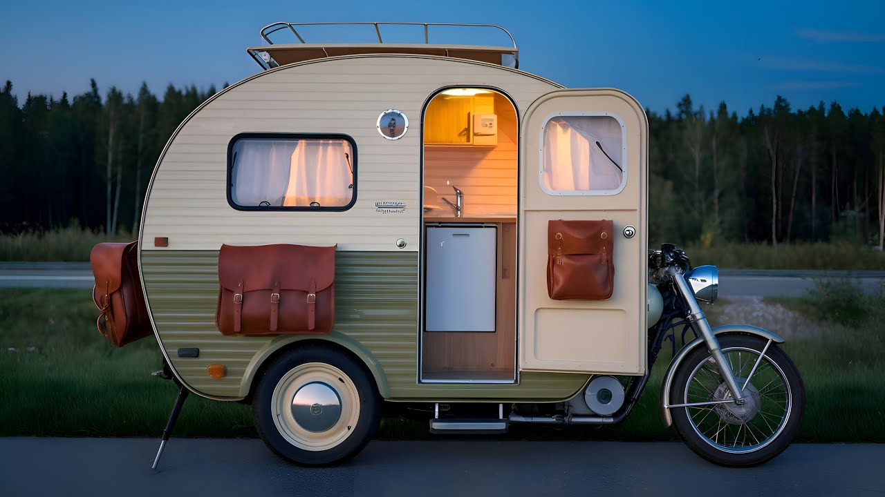 "2025 Retro Motorcycle Camper Review: The Ultimate Compact Adventure Trailer!"