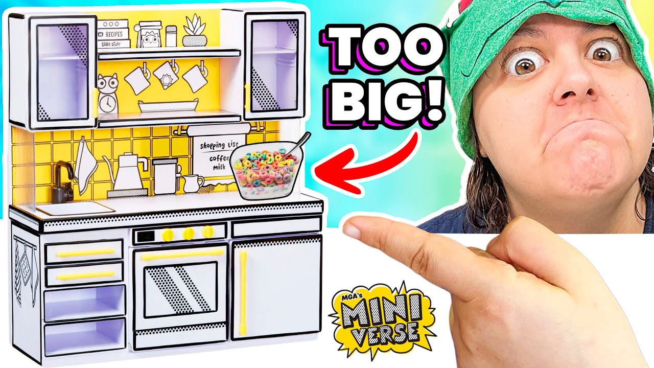 $40 TINY Kitchen is TOO BIG! Miniverse Make It Mini Kitchen Unbox Review