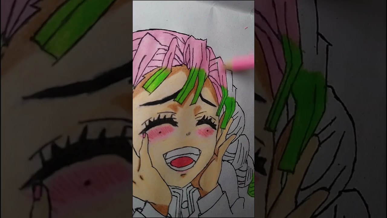 I Draw Mitsuri From Demon Slayer For My Subscriber😁