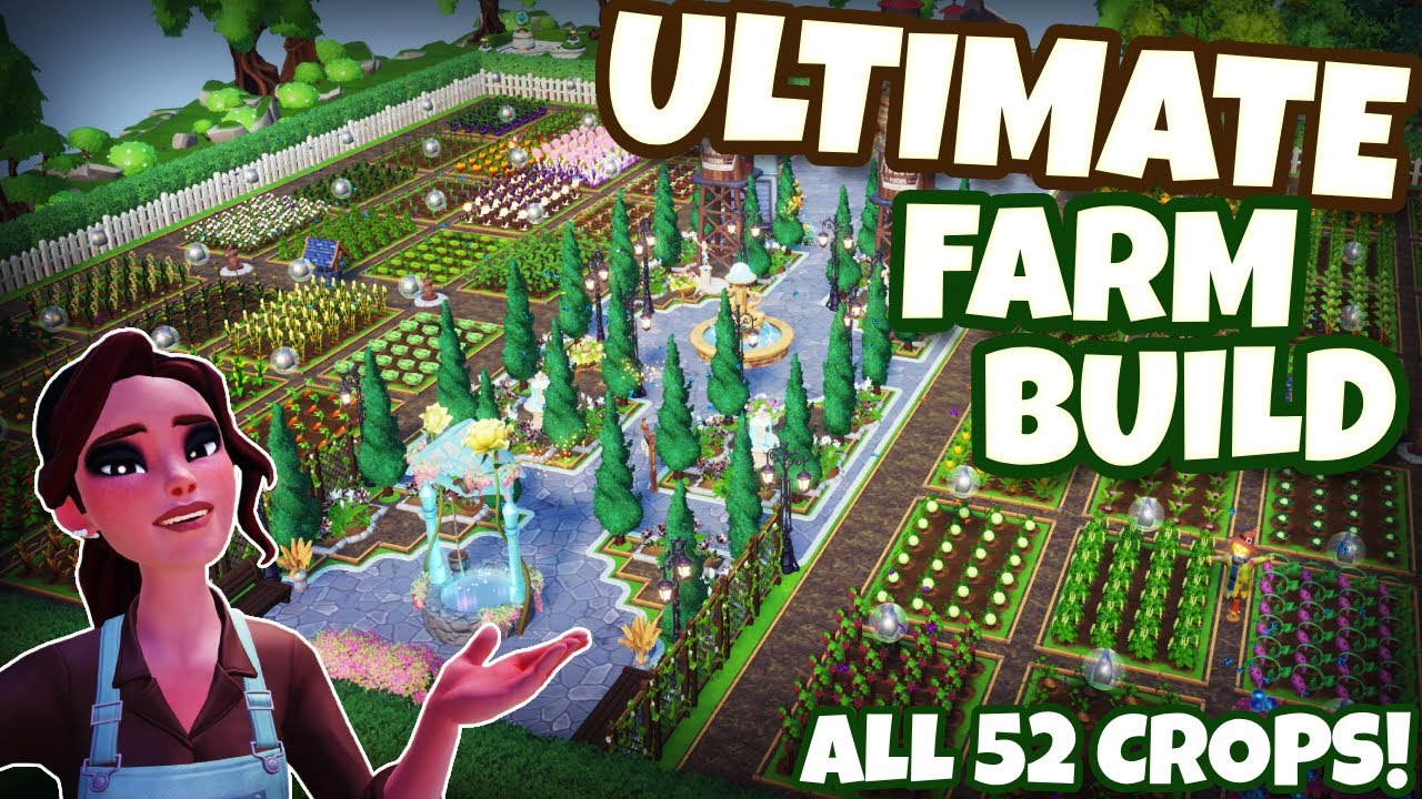 🌱 EPIC Plaza Floating Island Farm 🌾 (ALL 52 CROPS!) | Wishblossom Ranch Update | DDV Speedbuild