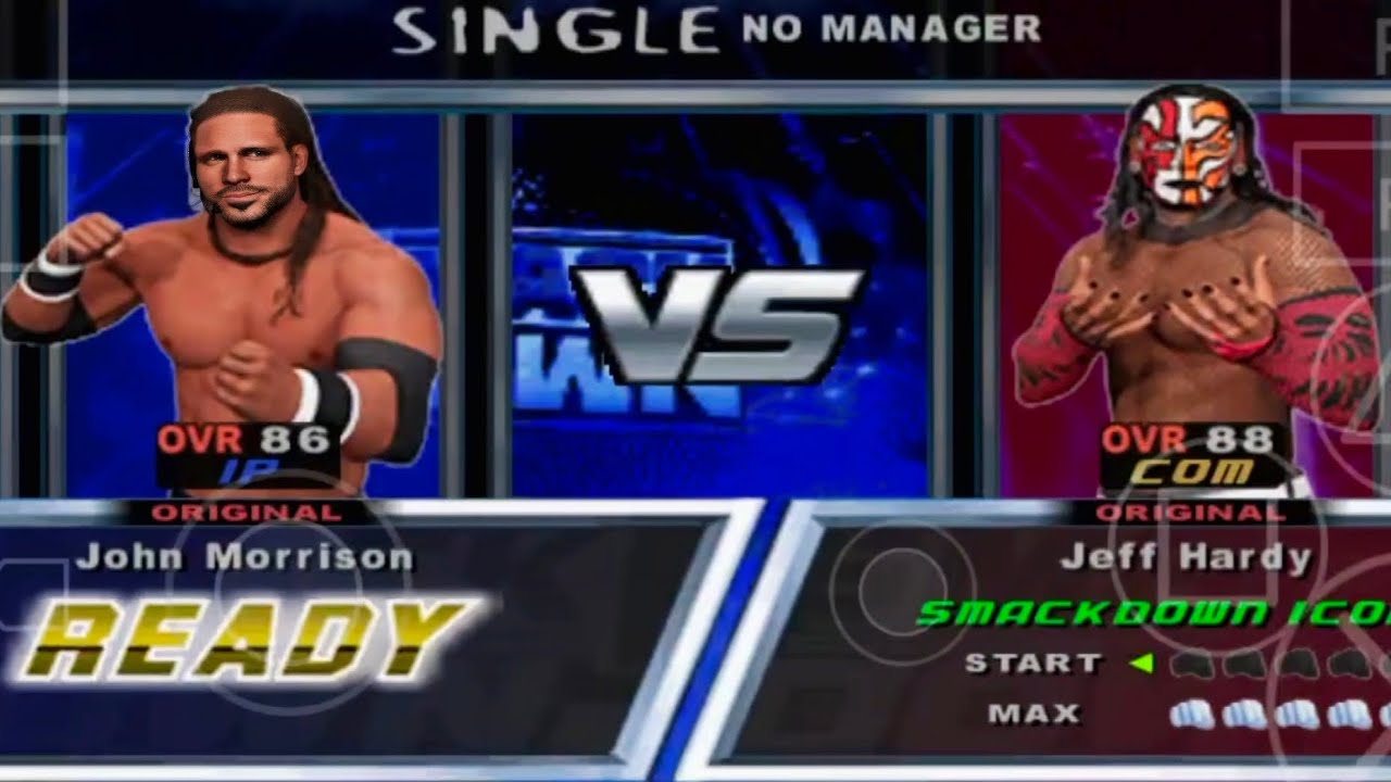 WWE SmackDownpain / ALL STAR MOD / JOHN MORRISON VS JEFF HARDY / aethersx2 mobile 