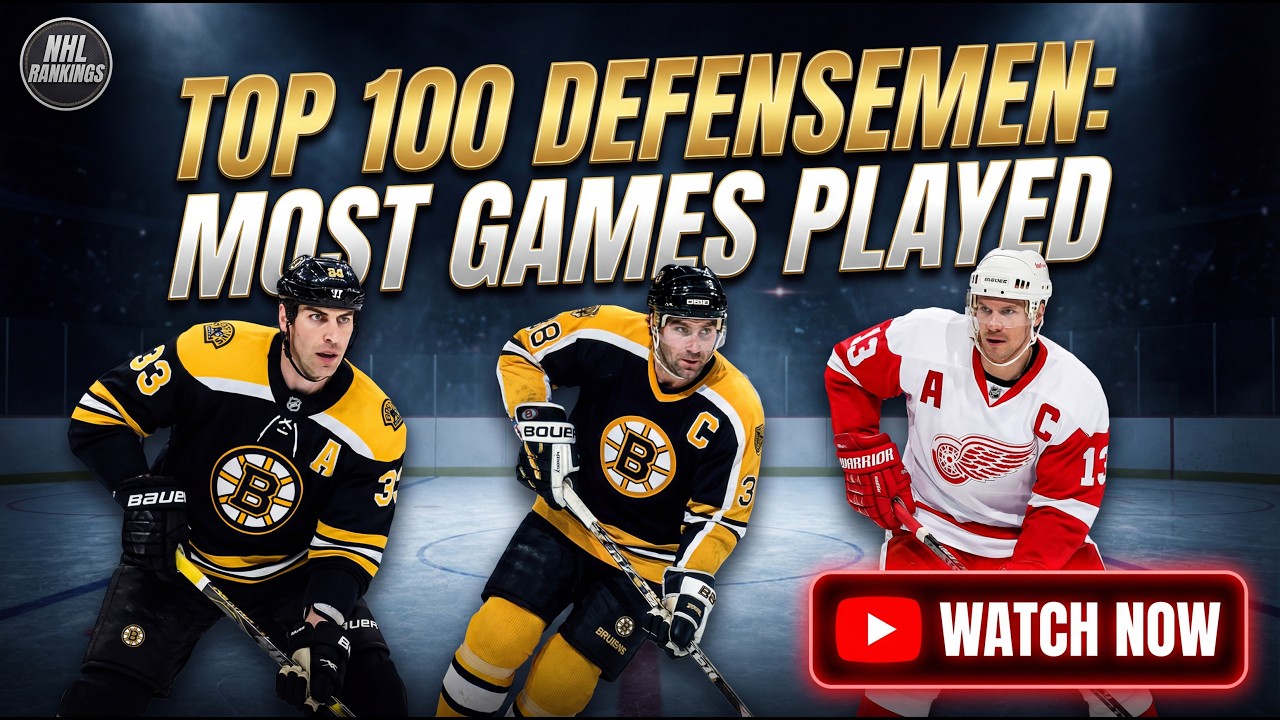 🛡️TOP NHL Defensemen by Games Played (All-Time Ranking) 🔥 #NHL #defensemenrecords #nhlrecords