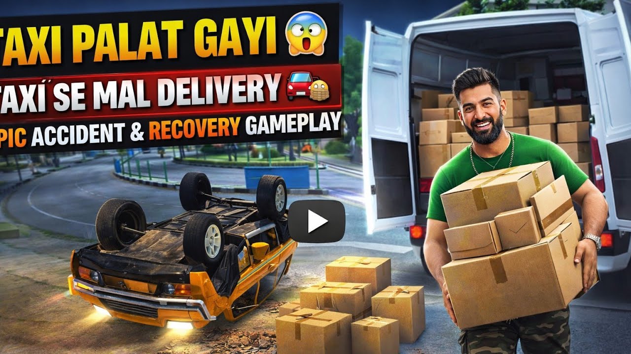 Taxi Palat Gayi 😱 | Taxi Se Mal Delivery 🚖📦 | Epic Accident & Recovery Gameplay