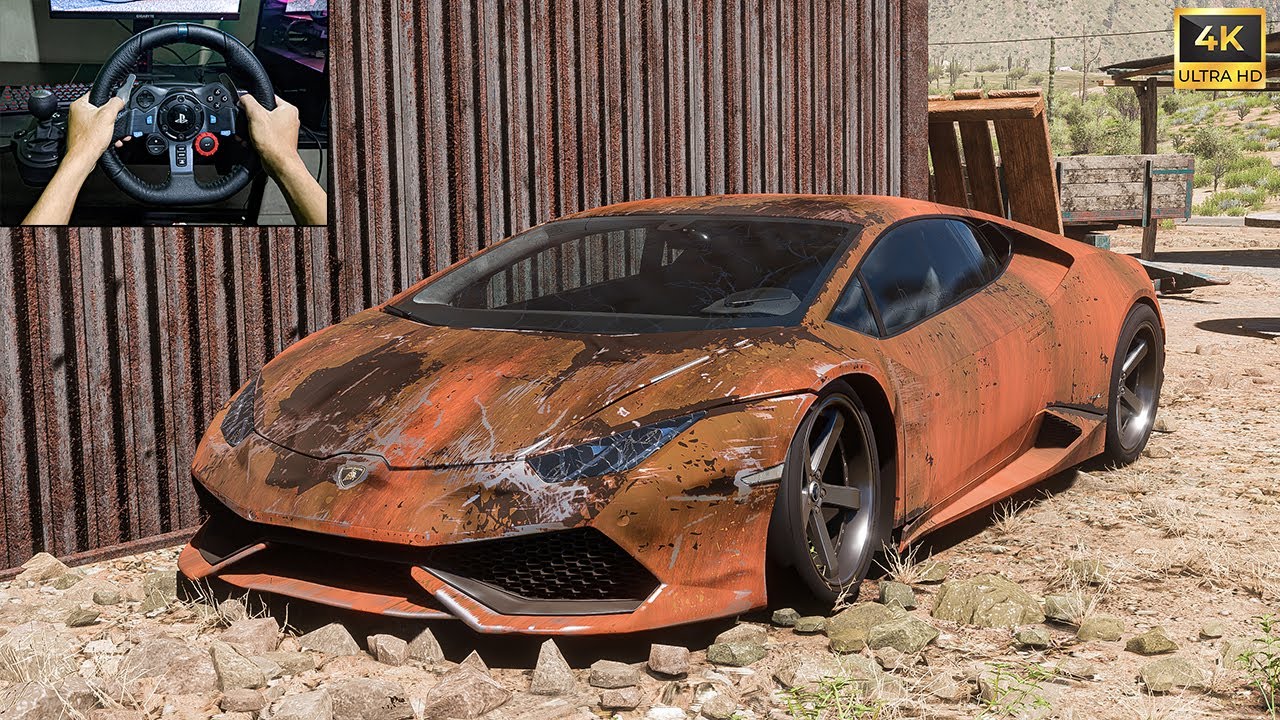 Rebuilding Lamborghini Huracan LP 610-4 Forza Horizon 5 Logitech G29 Stering Wheel Gameplay