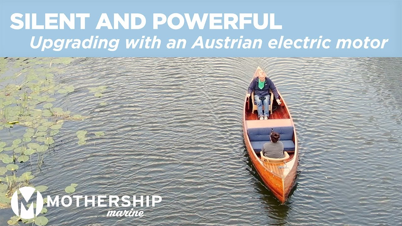 Silent & Powerful: Electric Pod Motor on Classic Wooden Boat!