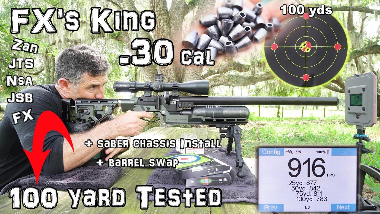 FX Airguns King .30 (ПОЛНЫЙ ОБЗОР) с руководством пользователя + ЭПИЧЕСКИЙ ТЕСТ! Пулевой выстрел ...