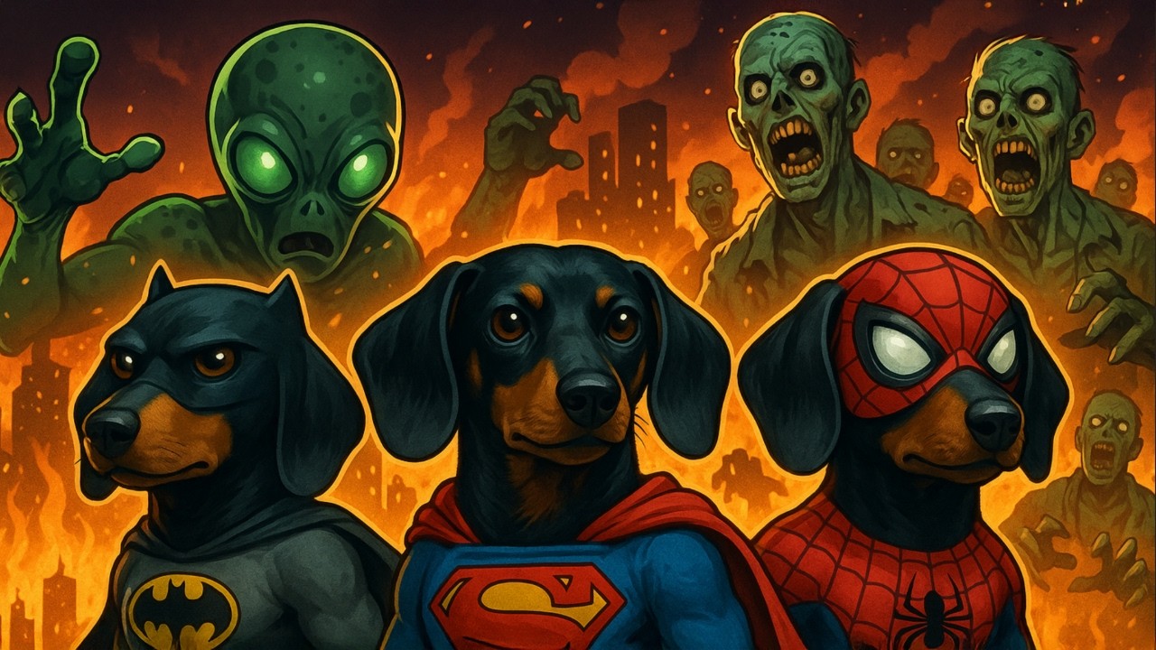 Perros Superhéroes Salvan el Mundo! 🐶🦸‍♂️🔥
