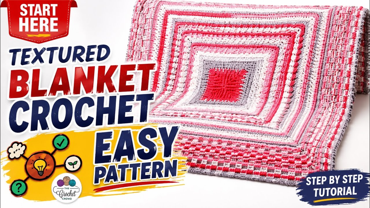 TEXTURED Blanket Crochet: Easy Pattern for Beginners (COZY & Quick!)