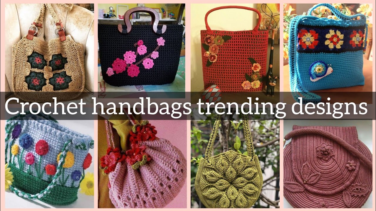 Crochet handbags trending designs for girls #crochet 