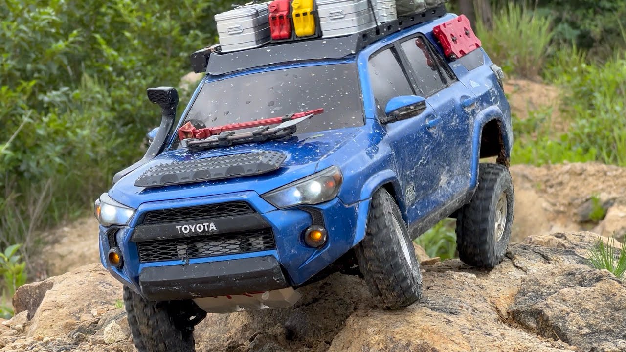 1/10 Scale RC:TOYOTA 4RUNNER(3D Printed Body/SCX10 II/RC4WD Wheels/Tires)  Off-road Driving. #4