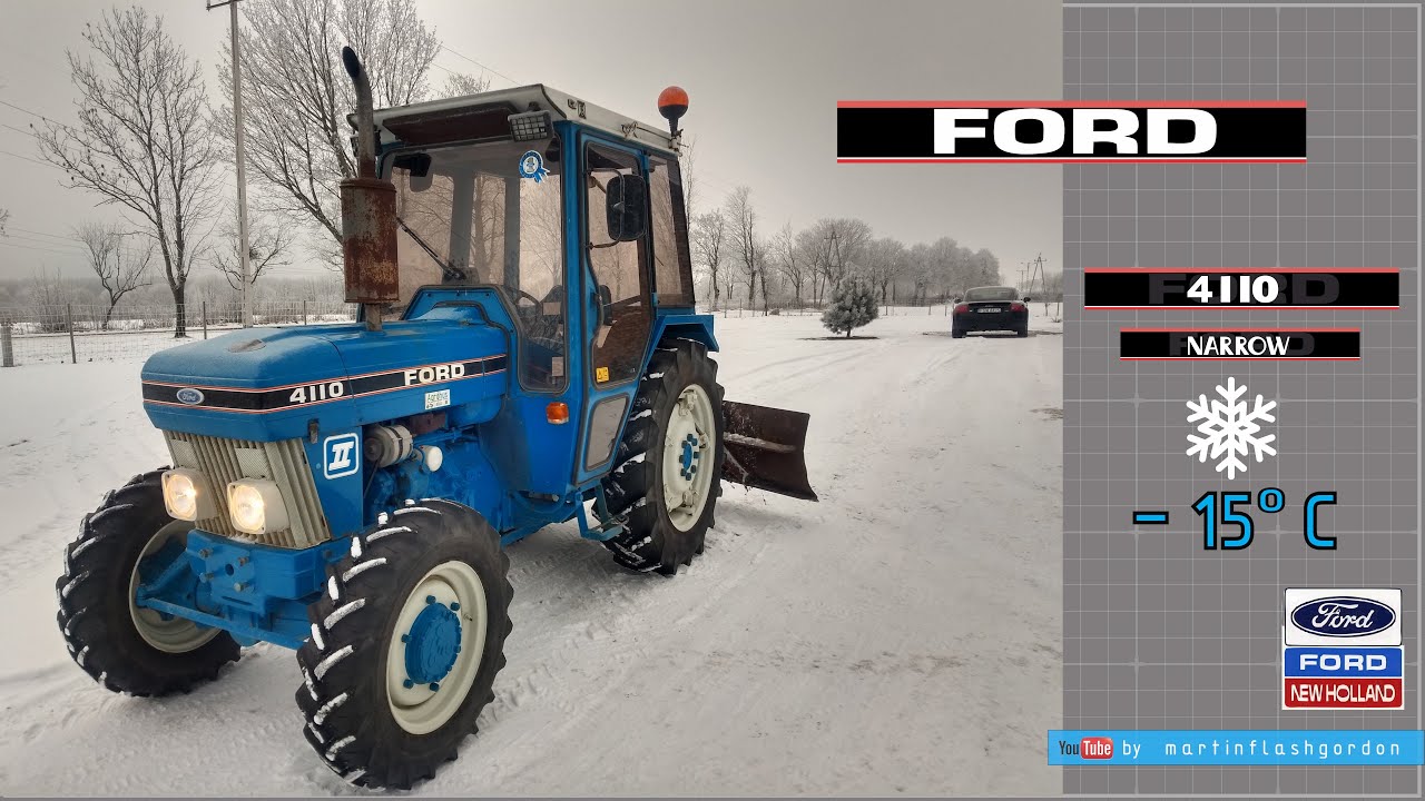 Ford 4110 cold start zimny start | test 4WD napęd