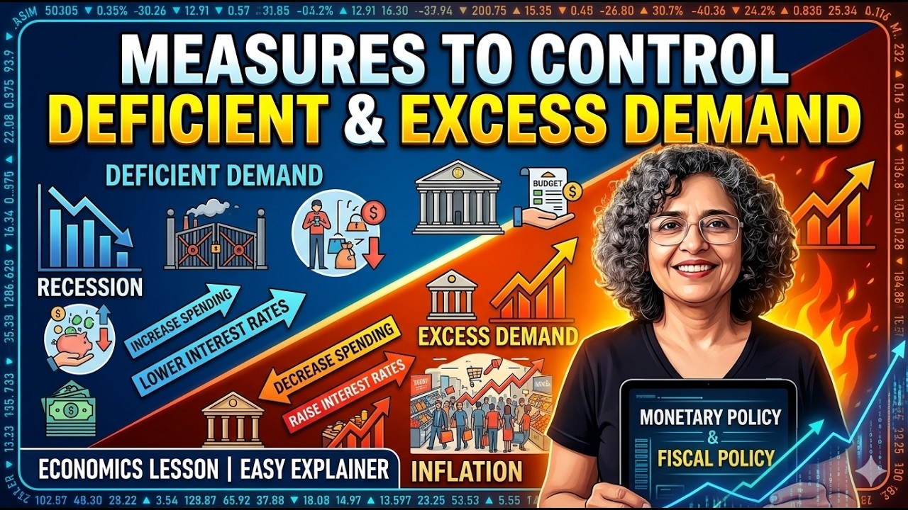 Measures to Control Deficient & Excess Demand - Fiscal Policy, Monetary Policy