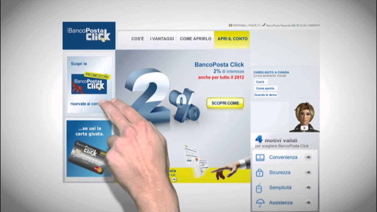 BancoPosta Click - Tasso d'interesse annuo lordo del 2%
