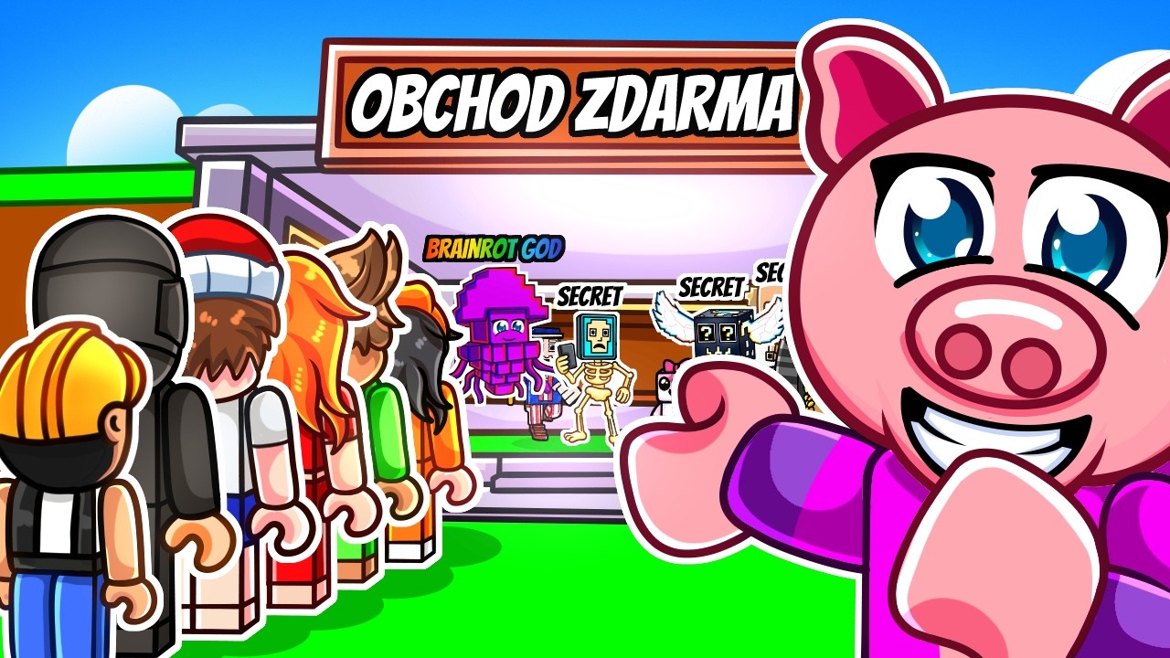 Otevřel jsem OBCHOD ZDARMA v Roblox STEAL A BRAINROT!