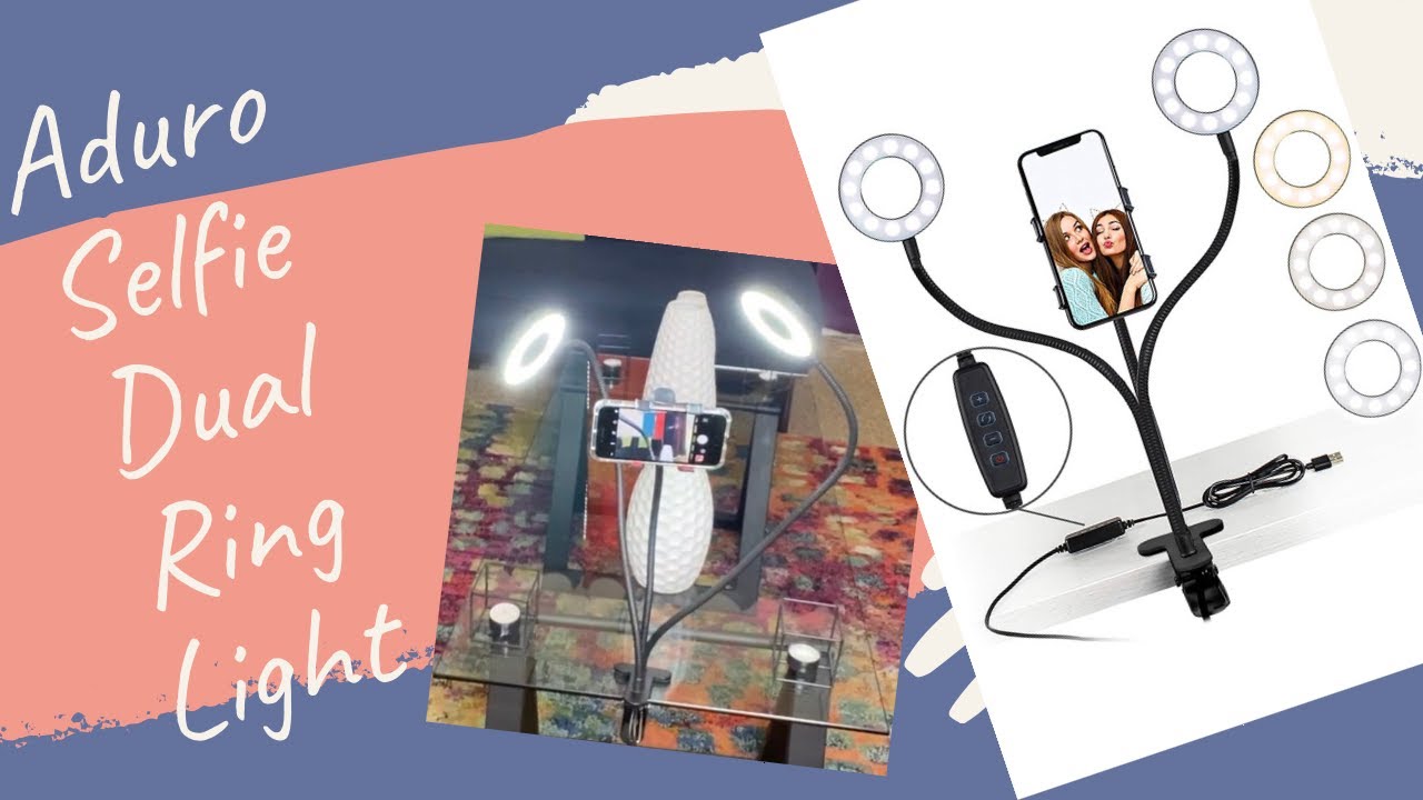 Aduro U-Stream Selfie Twin Dual Ring Light | Unboxing & Review (Amazon)
