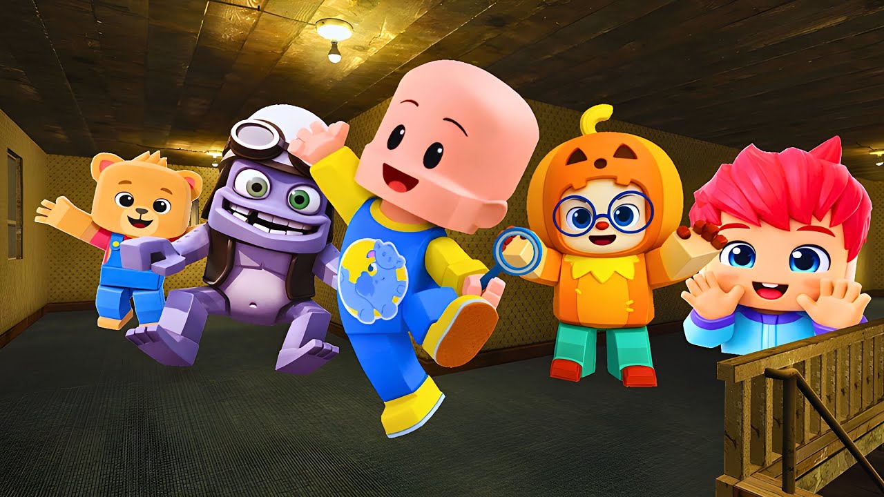 ROBLOXIFIED NEXTBOTS PARTY of Cuquin, PUMPKIN Hogi, Crazy Frog & Bebefinn & Bimi CHASE l Garry's Mod