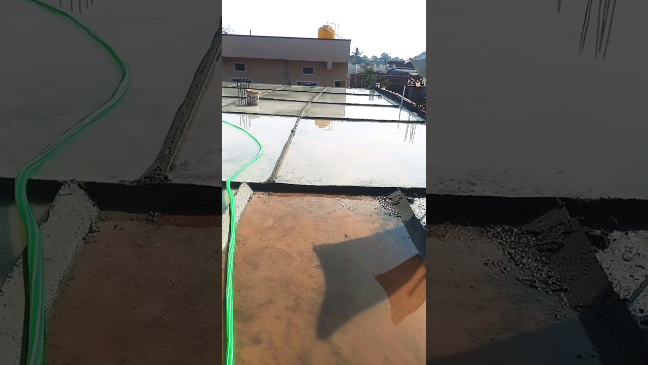 after  slab  casting  Curing  ise tharik sa Kiya  jata  hai#construction #rcc #house #newvideo