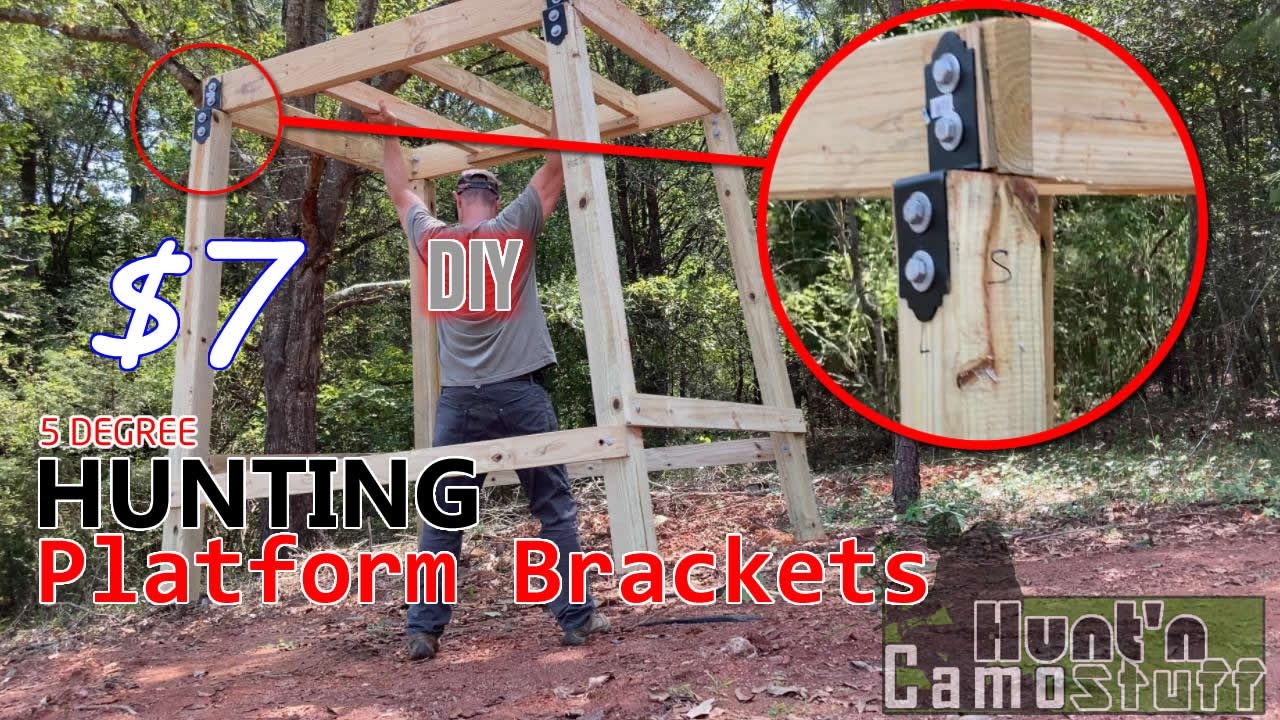 $7 DIY Hunting Box Blind Leg Bracket