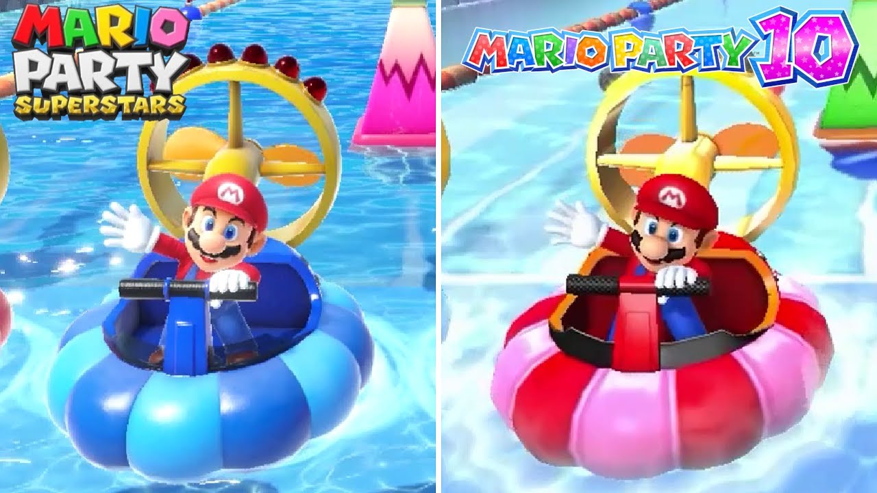 Mario Party Superstars vs Mario Party 8-10 - All Minigames Comparison (Switch vs Wii)
