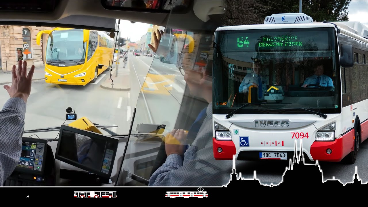 Poslední zácvik! Ondra je nekonečná studnice informací a srandy 🚌 Cab view bus Brno