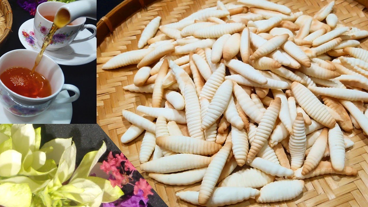 BÁNH CON SÙNG| CON ĐUÔNG| 4 bước Làm bánh con sùng nướng món bánh tuổi thơ giòn tan ăn là ghiền