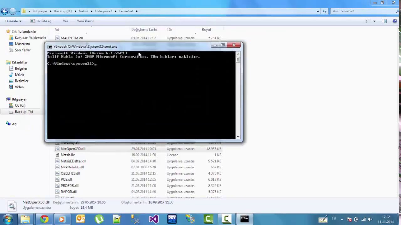 NETSIS NetOpenX dll'ini register yapmak