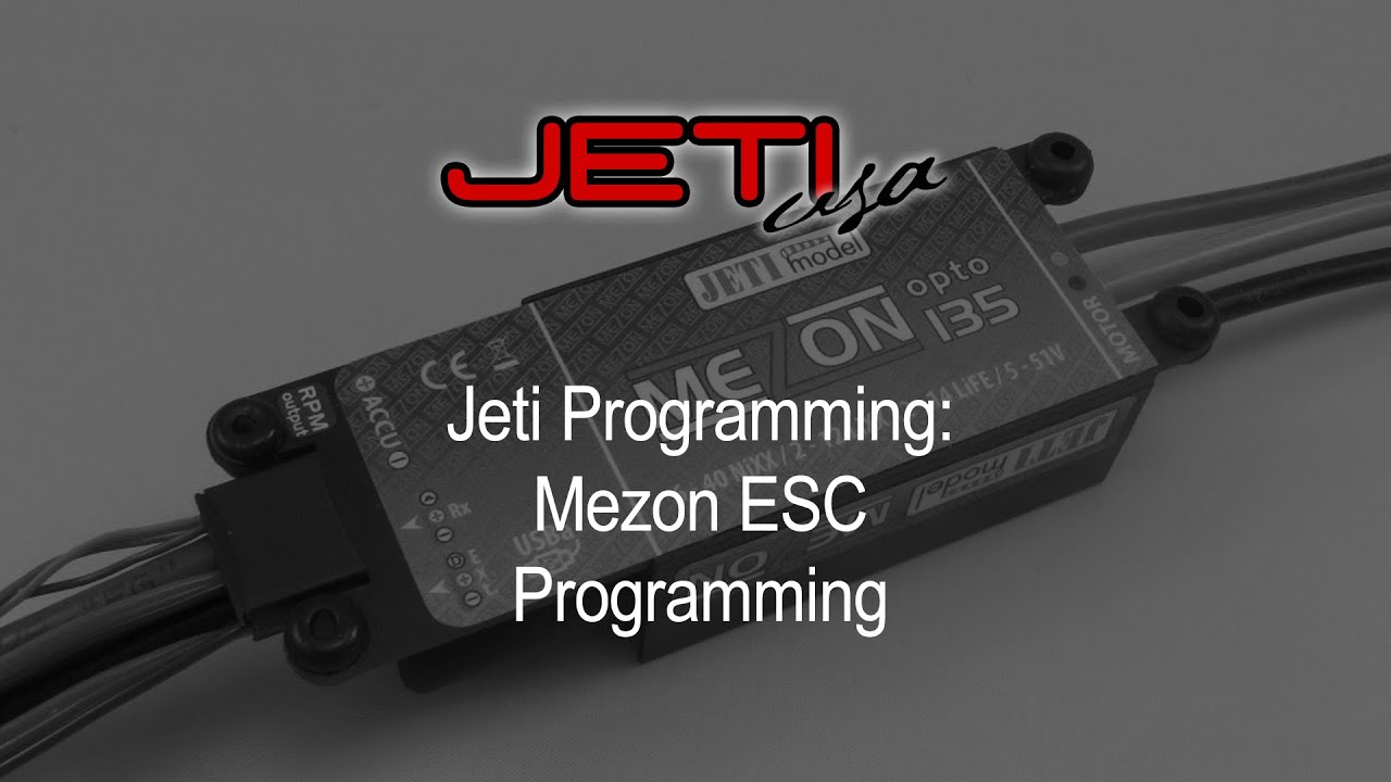 Jeti Programming: Mezon ESC Programming