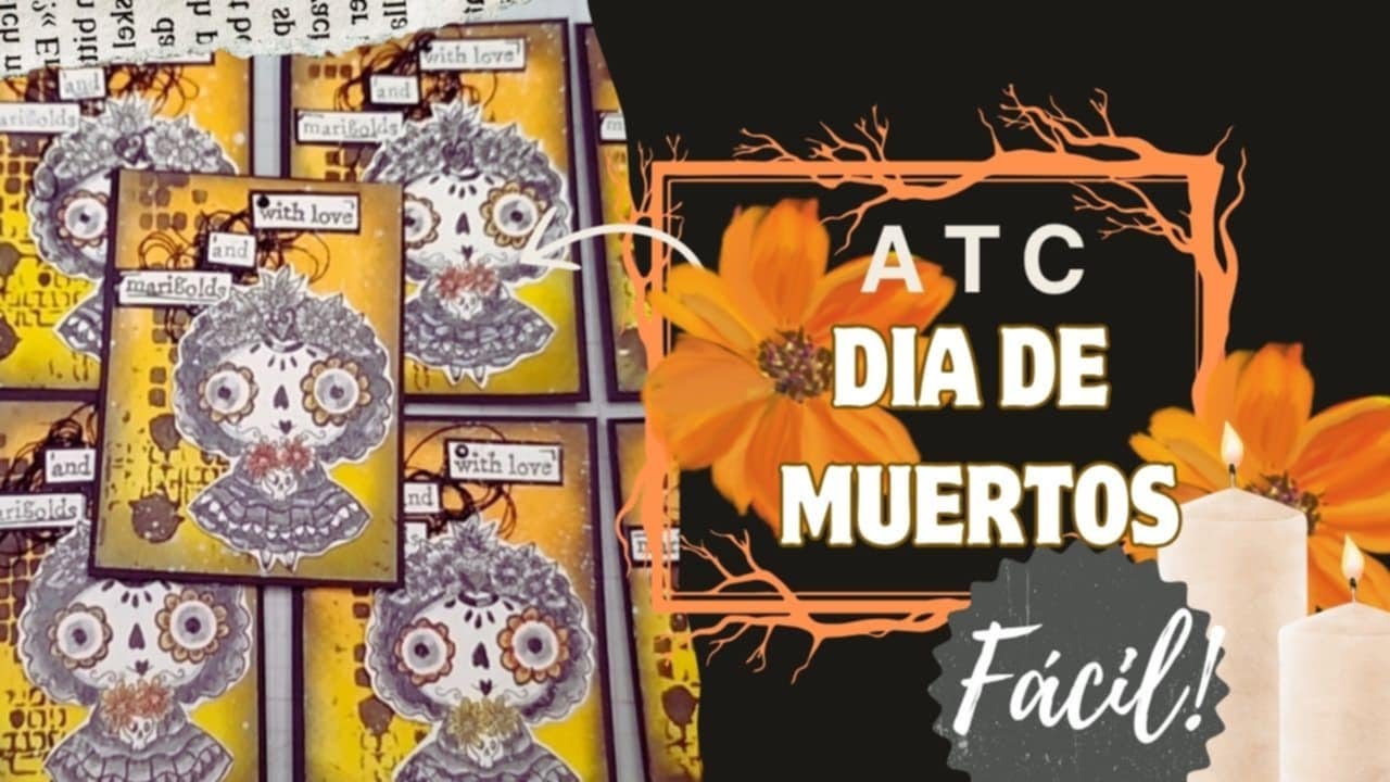 ATC DIA DE MUERTOS/HALLOWEEN/Mixed Media