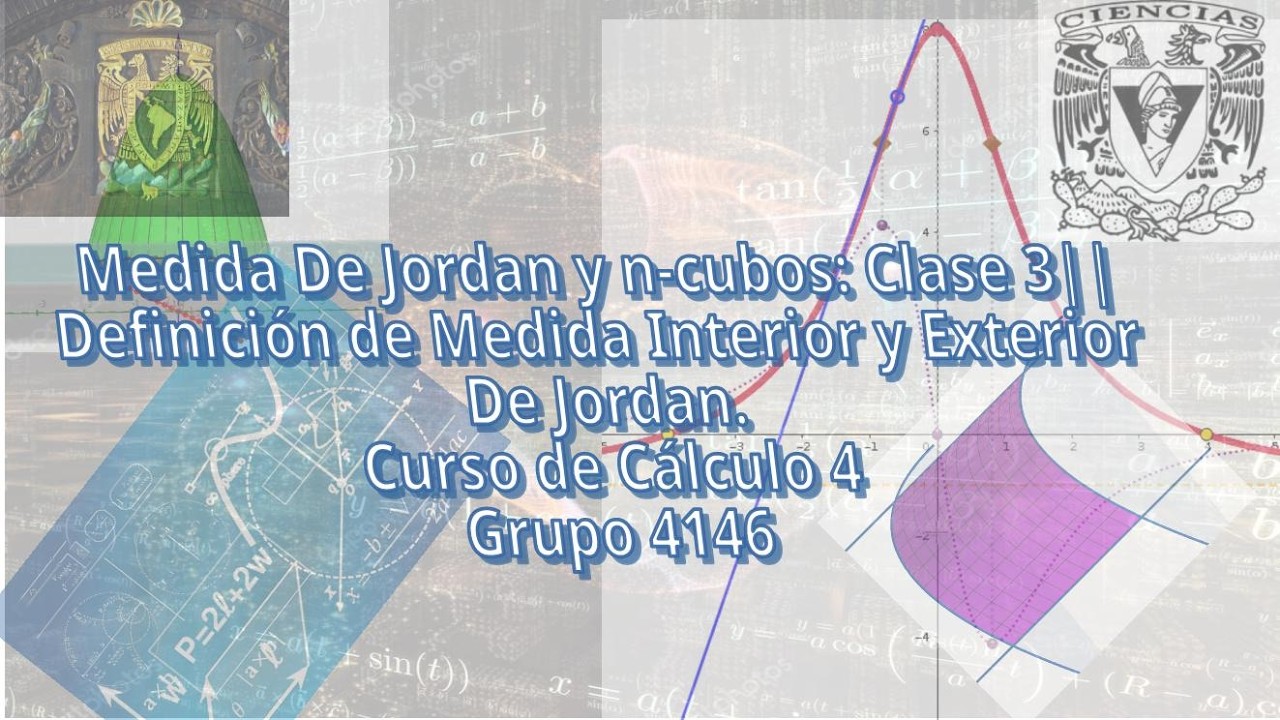 Cálculo 4 || Clase 3: Definiciones de Medida Interior de Jordan y Medida Exterior de Jordan.