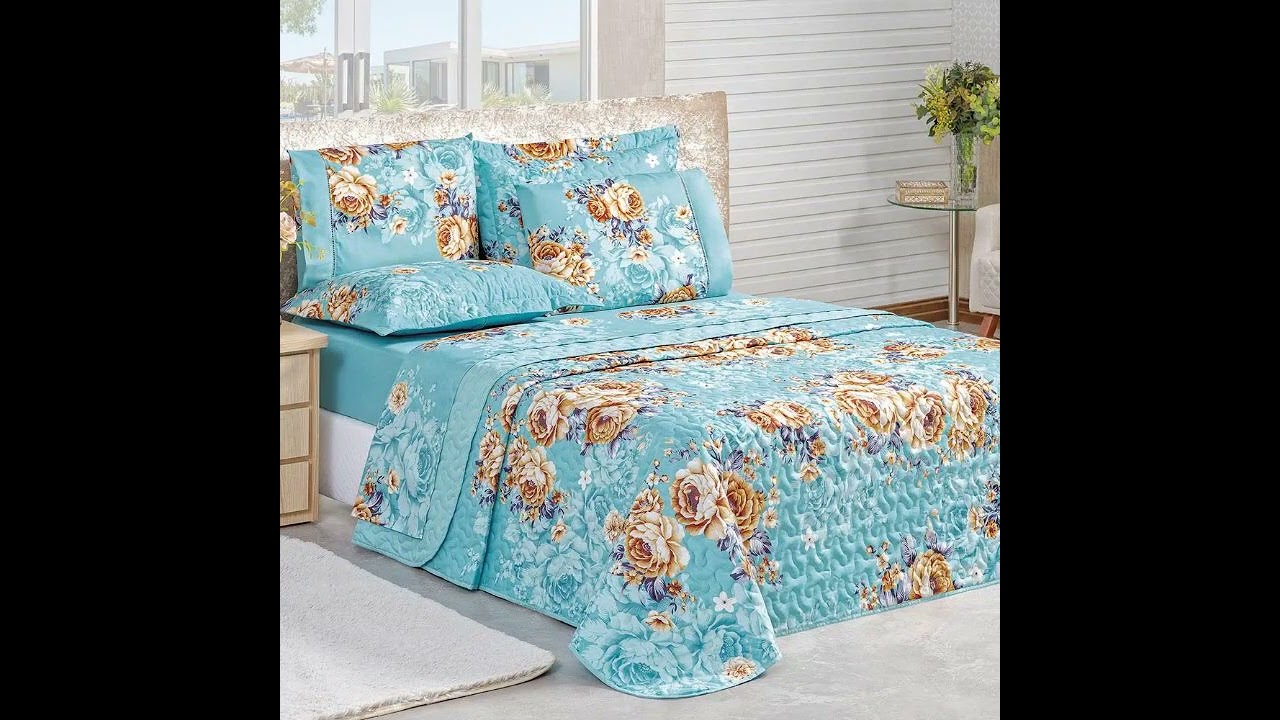 Dê👇 uma olhada em Cobre Leito Com Fronhas Casal Padrão 3 Peças Face Unica Matelado Cama Box .