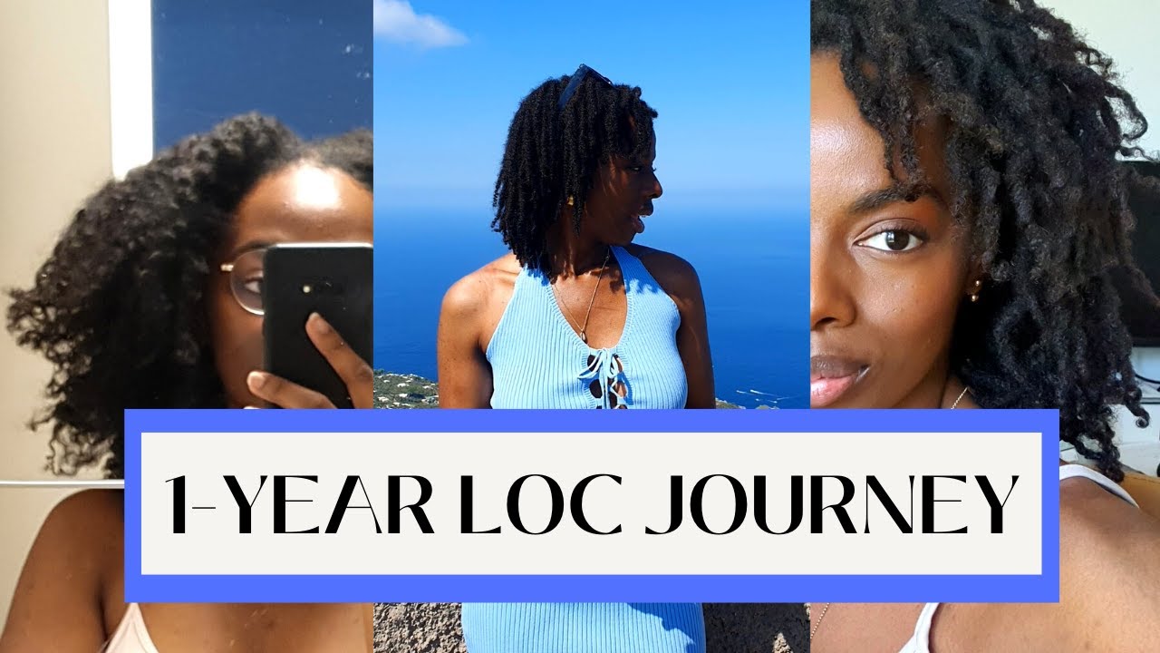 1 YEAR LOC JOURNEY VISUAL DIARY II Two strand twist starter locs on 4b 4c hair