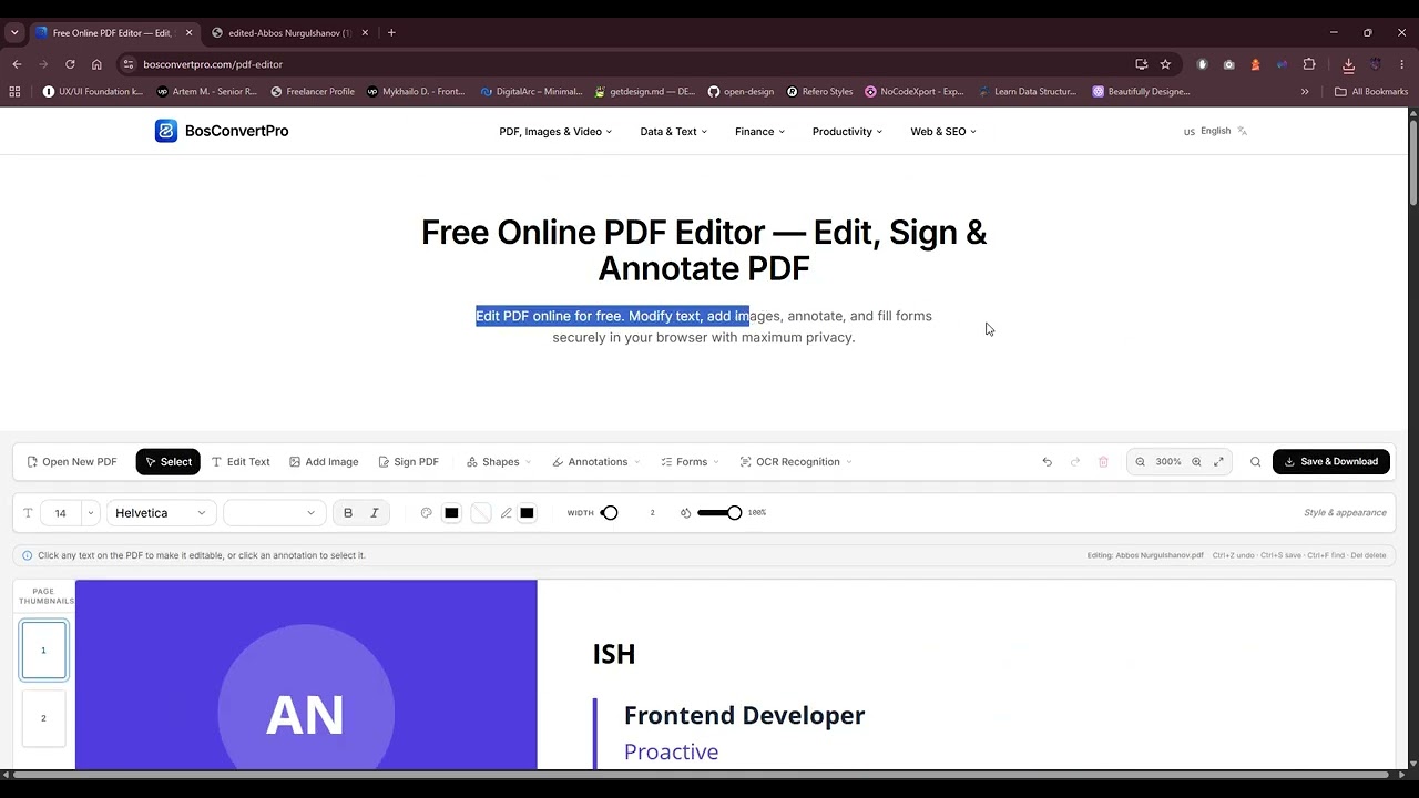 Free PDF Editor 2026 | Edit PDF Online FREE with No Limits (Unlimited Use)