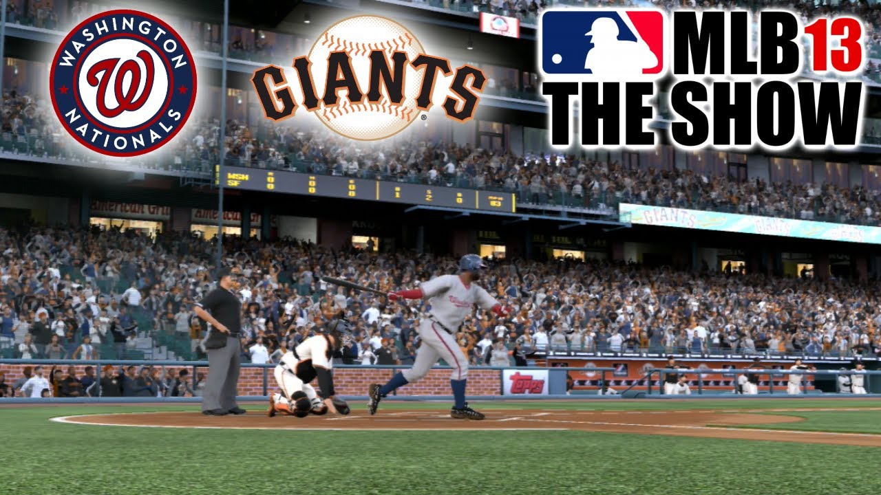 MLB 13: The Show PS3 - Washington Nationals @ San Francisco Giants (Full Game HD)
