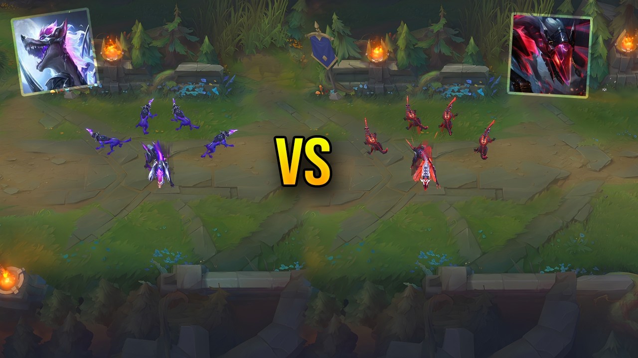 Warhounds Naafiri против Project Naafiri — сравнение скинов — League of Legends