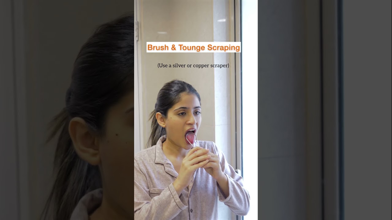 Follow this for next 21 days ✔️ #yogawithkamya #yogateacher #ayurvedic #morningroutine #oilpulling