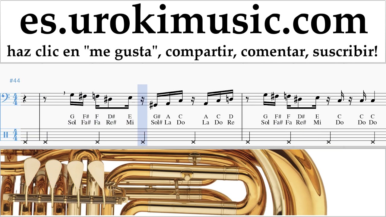 Como Tocar Tuba Super Mario Bros - Theme Tablatura um-a927