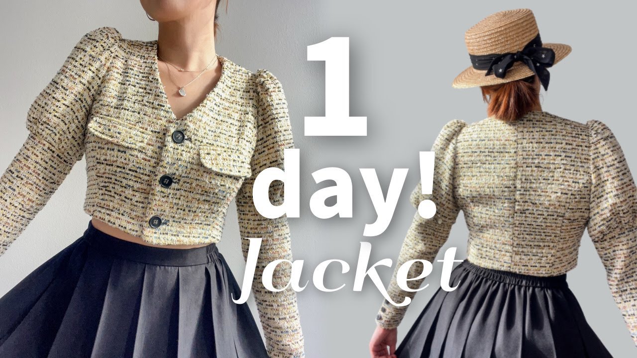 A Detailed Tutorial To Make The Perfect Tweed Jacket +PDF Patterns(OJJK0004)