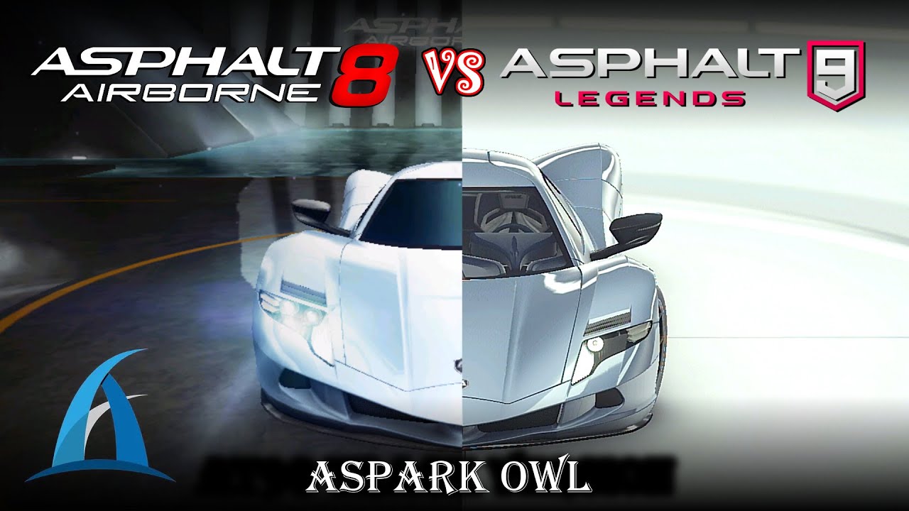 Aspark Owl: Asphalt 8 vs Asphalt 9