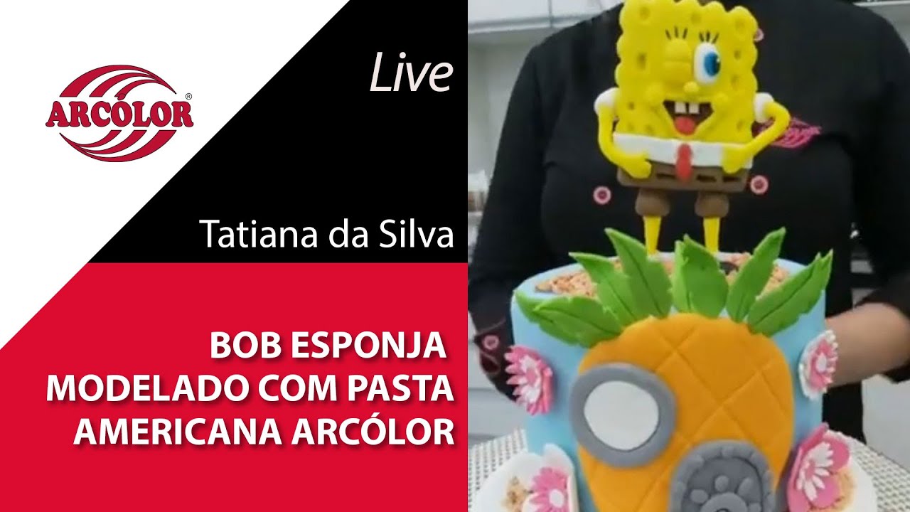 Bob Esponja modelado com Pasta Americana Arcólor