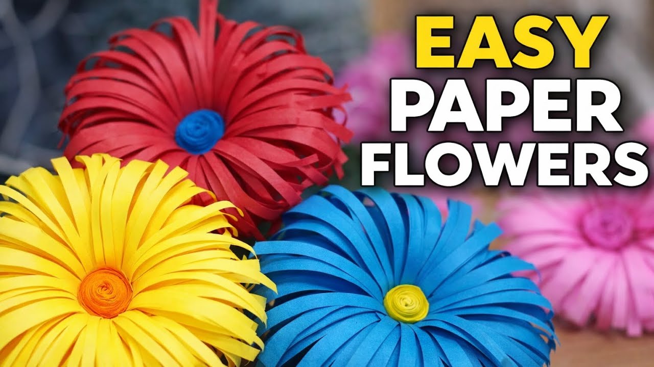 Easy Paper Flower Making Ideas | DIY Crafts #diy #papercraft #craft #viral 