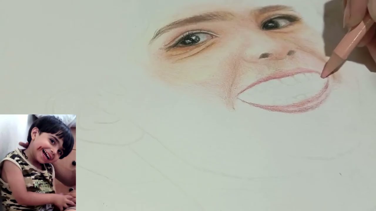 🎨 Colored Pencil Portrait Drawing Tutorial &ndash; Cute Child | Part 2