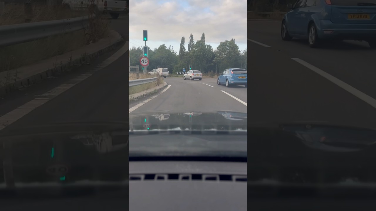 Driving in the UK | Motorway slip road to roundabout | #drivingintheuk #driving #drive #cars #road