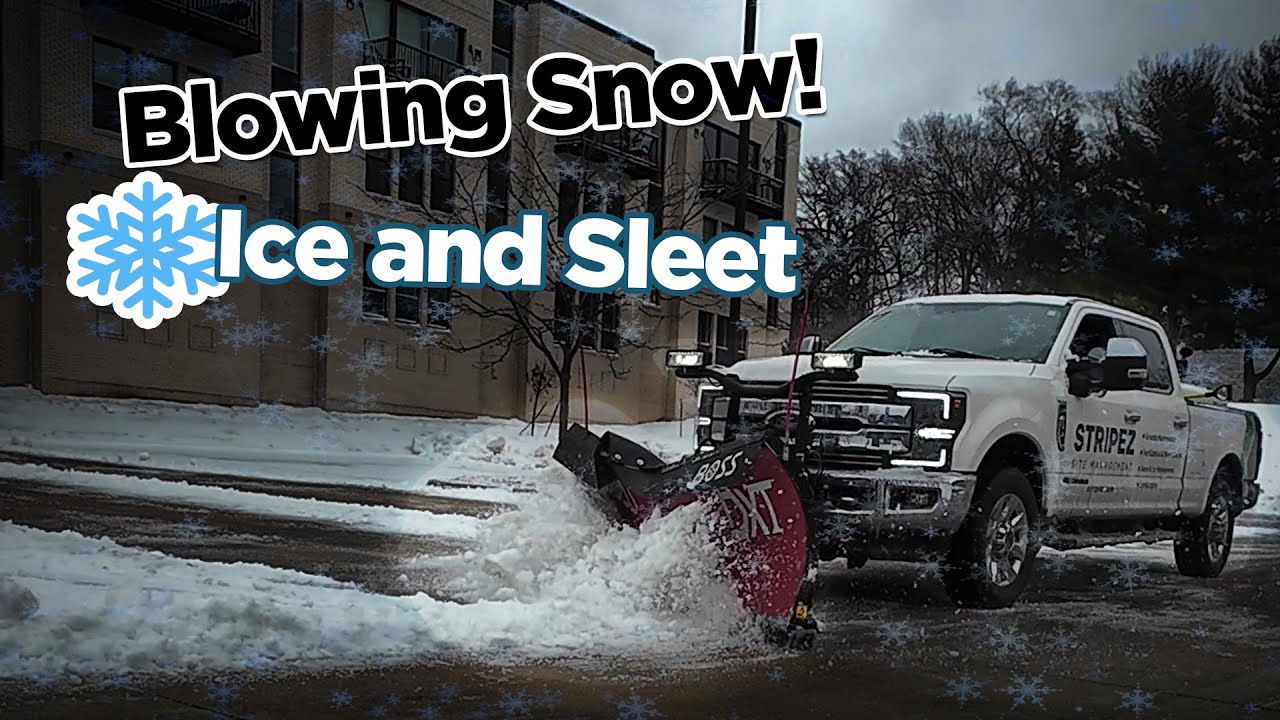 BLIZZARD SNOW PLOWING | Midwest Ice & BLIZZARD Storm Truck Plowing