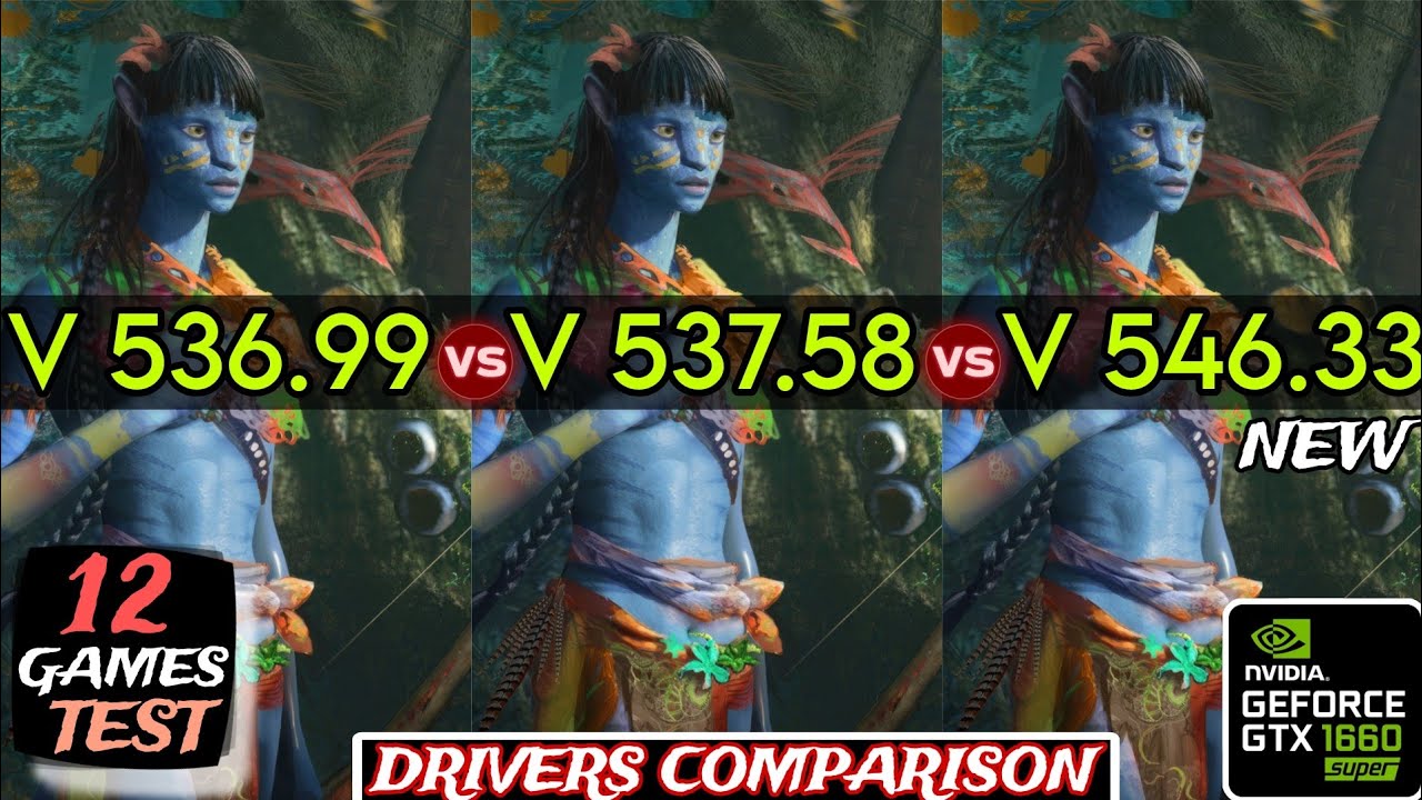 Nvidia Drivers Comparison ( V 536.99 vs V 537.58 vs V 546.33 ) | 12 Games Test | ft. GTX 1660 Super