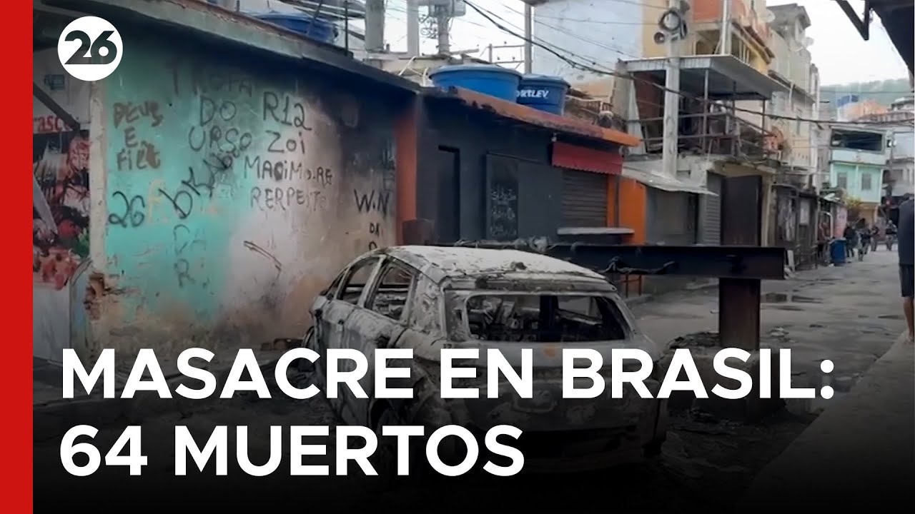 🚨 MASACRE en BRASIL: OPERATIVO POLICIAL deja 64 MUERTOS, el m&aacute;s LETAL en la HISTORIA