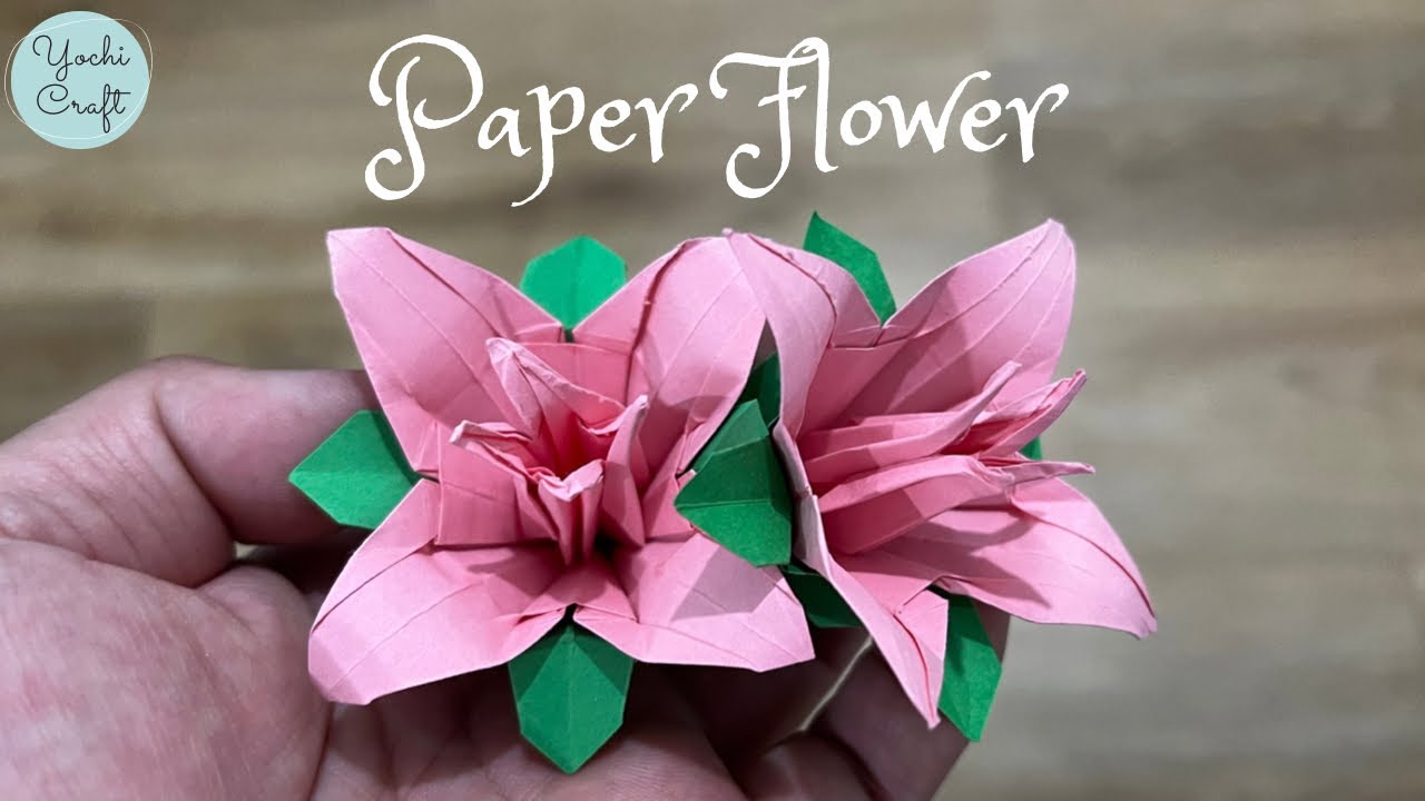 Origami Paper Flower - Rhododendron indicum [YochiCraft]